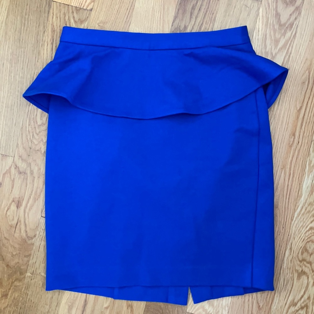 Club Monaco cobalt blue peplum skirt 8